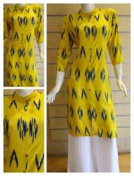 Designer Yellow Palazzo kurti set 