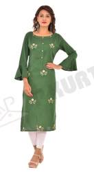 Rayon straight kurtis