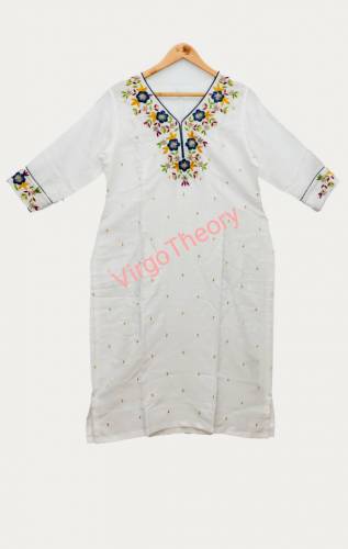 Hand zardoshi work Kurti by VIRGO THEORY