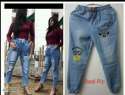 Denim Printed Women's Jeans For Girls thumb 2