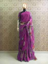 Japan satin silk saree