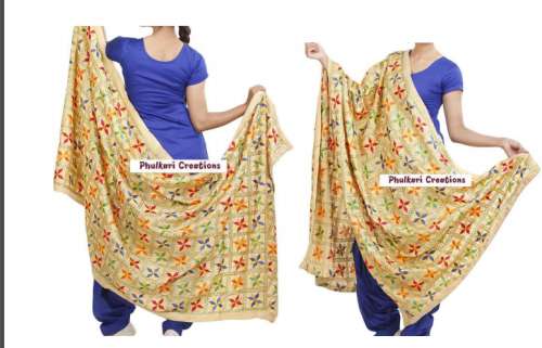 Chandan Jaal design Phulkari Duppata by Phulkari Creations