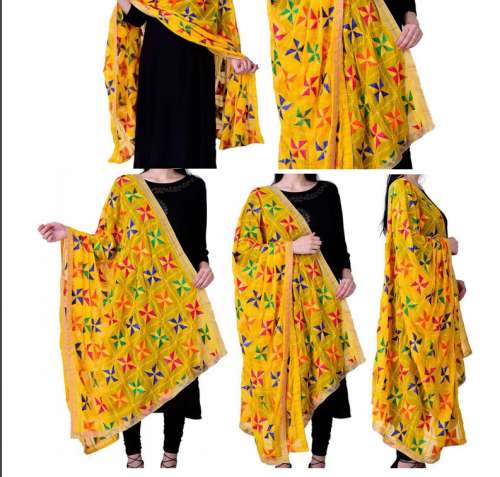 Pakha Designer Phulkari Duppata by Phulkari Creations