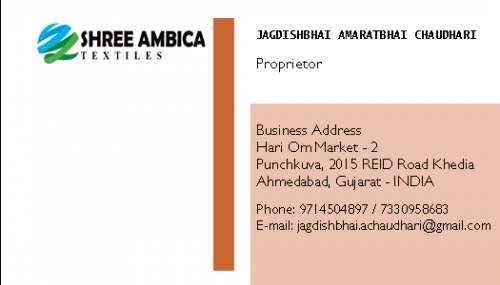 Shree Ambica Textiles About The Company