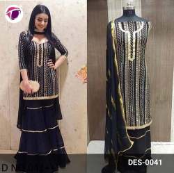 beautifull embroidery fabric with  sequence work 