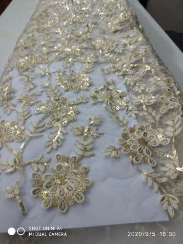 Stylish Net Embroidered Fabric 