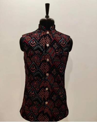 Tapi export Present 9000 velvet Embroidered Fabric for Jacket 