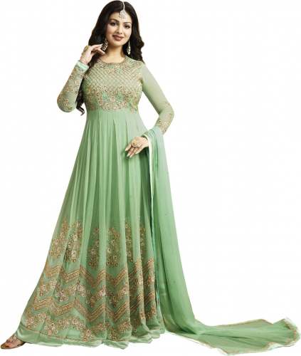 Designer Sea Green Embroidered Anarkali Dress