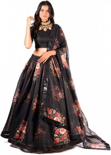 Fancy Organza Printed Lehenga Choli