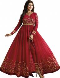 Fancy Red Anarkali Designer Suit 