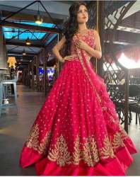 Fancy Wedding wear Pink Lehenga Choli
