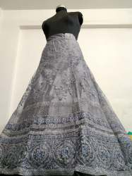 Grey Embroidered Party Wear Lehenga LC-197