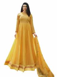 Party wear Mustard Anarkali Suit 