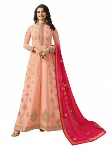 Party wear peach Anarkali SUit