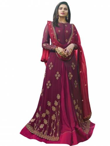 Party wear Wine Color Anarkali Suit