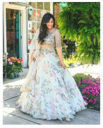 Reception wear Nylon Net Lehenga 