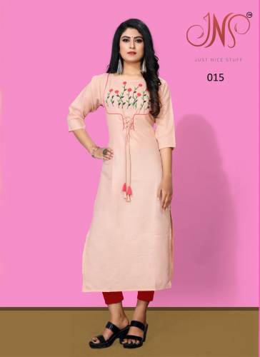 Stylish beige Straight Cut Kurti