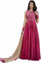 Stylish Paper Silk Anarkali semi stitched suit thumb 1
