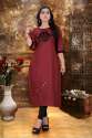 Dori Work Cotton kurti thumb 1