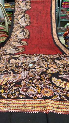 Handicrafted Hand Batik Printed Saree  by Ram Shyam Handicrafts