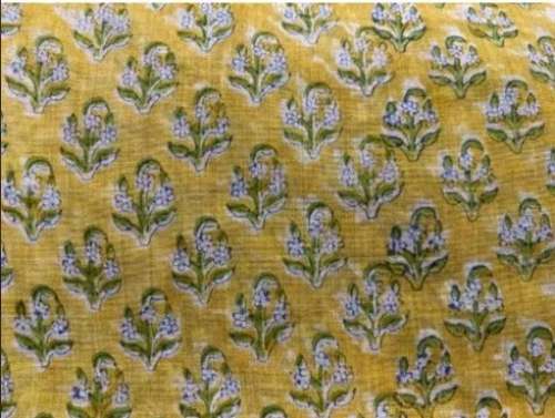 42 Inch Hand Block Print Chanderi Fabric 