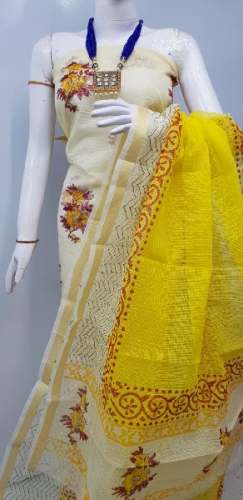 Block Printed Suit with Duppata