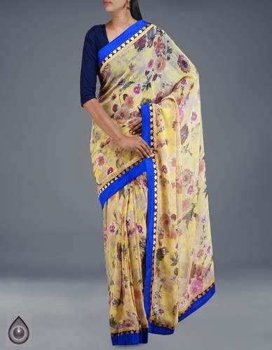 Festive wear Georgette Digital printed Saree by Unnati Silk Prints Private Limited