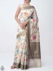 Wedding wear Jamdani Sico Banarasi saree