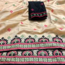 - Soft Zoya silk with embroidery work