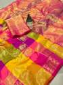  Banarasi Silk Saree With Contrast Pallu thumb 2
