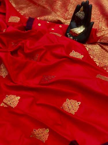  BANARASI soft  WIVING HANDLOOM SILK  SAREE  by Naklang Creation