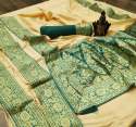 BEAUTIFUL SOFT BANARASI SILK SAREE  thumb 1