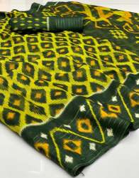 Daily wear Linen Cotton printed saree