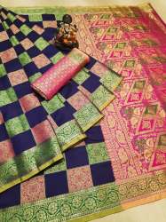 Designer Banarasi silk party wear saree