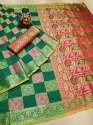 Designer Banarasi silk party wear saree thumb 2