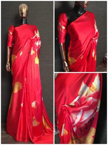 Designer Floral Digital Printed Saree
