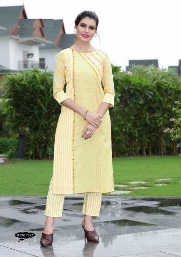 Designer Hand worked kurti with pant