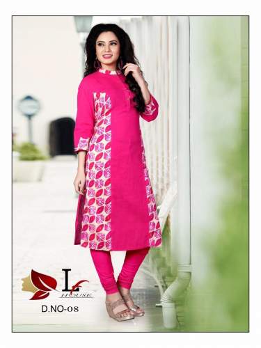 Designer Slub Cotton Kurti