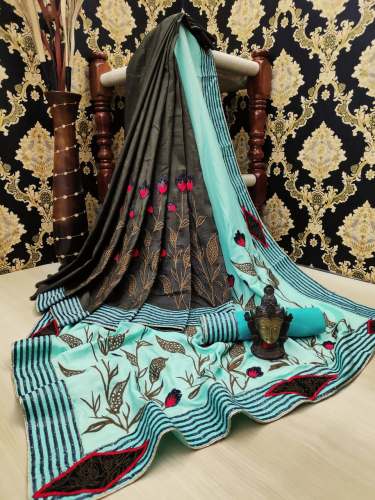  Full heavy qualit soft silk saree