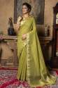 Handloom Linen Silk Saree thumb 7