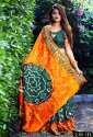 new beautiful designer bandhani saree  thumb 3