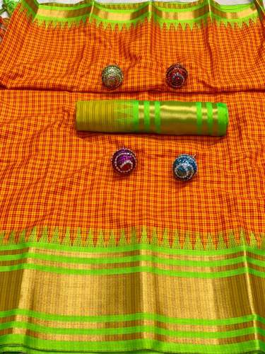 new cotton chex saree 