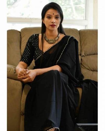 new weaving pure Georgette saree