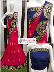 sana silk with jari work allover saree