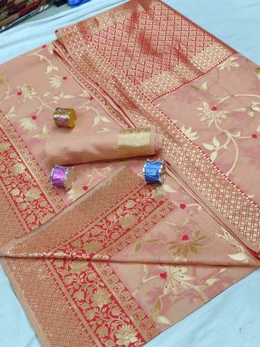 Wedding wear Multi Color Cotton saree