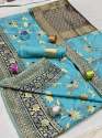 Wedding wear Multi Color Cotton saree thumb 3