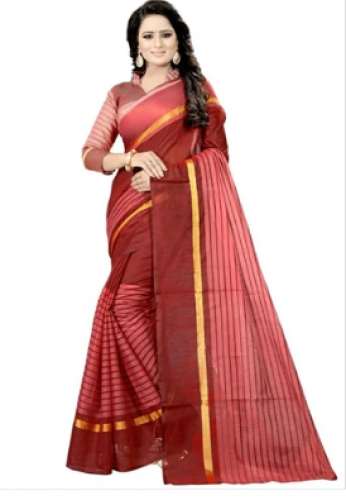 Regular Wear Cotton Lining Design Saree by Siddhivinayak Enterprise