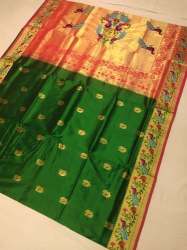 Wedding wear Rih Border Paithani Silk Saree 