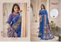 multi color Brasso Silk designer Print Sarees