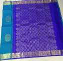 wedding wear Blue pure silk Saree